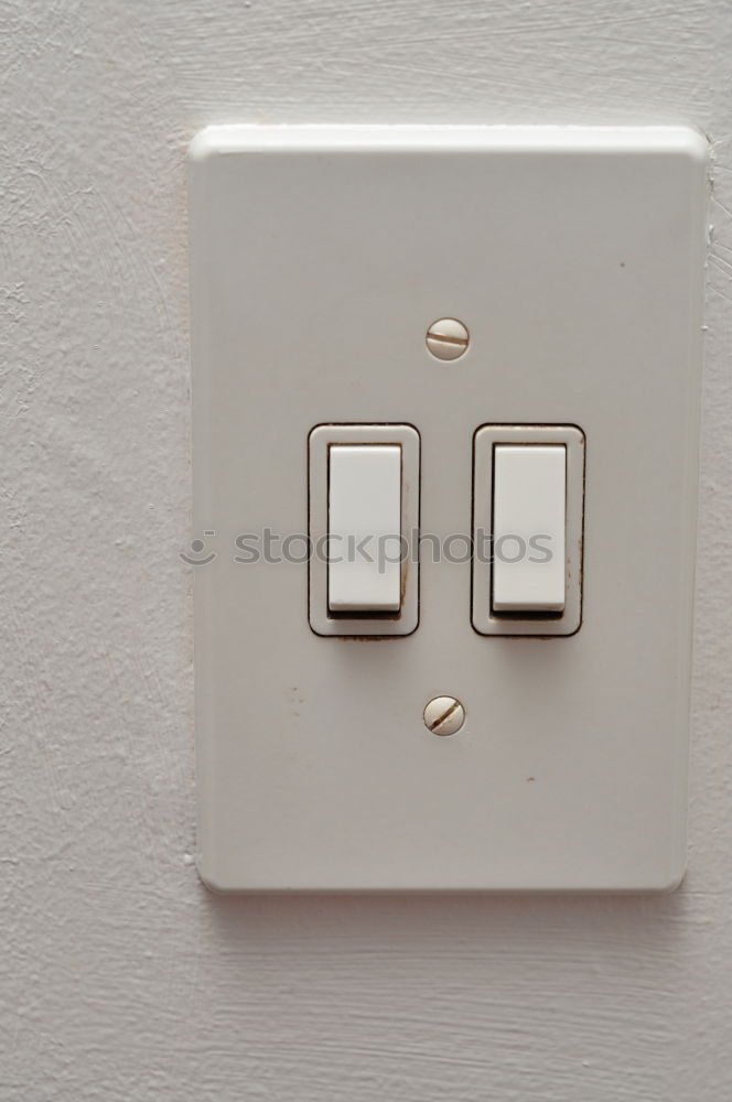 Similar – Image, Stock Photo Temporary socket and light switch on a construction site. Rough plaster