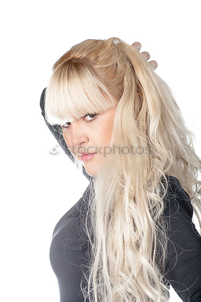 Similar – Image, Stock Photo Young cool woman in a studio shoot