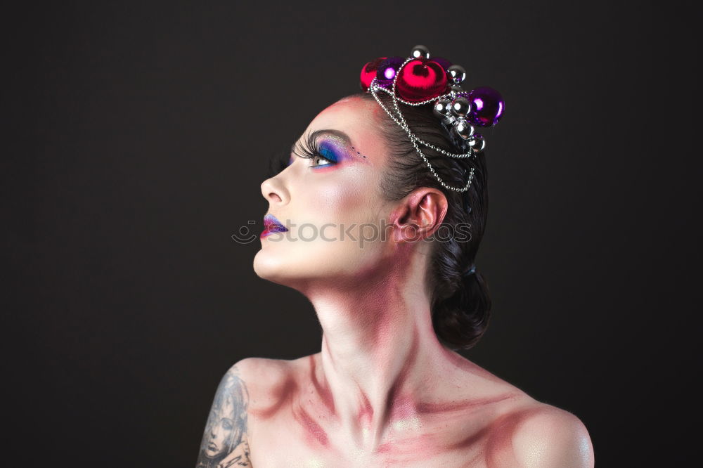 Similar – Image, Stock Photo Cool plus size alternative model with tattoos