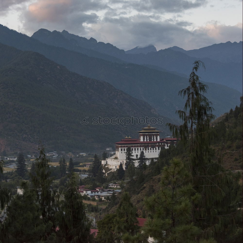 Similar – Image, Stock Photo Paro Dzong (Rinpung Dzong) in Bhutan