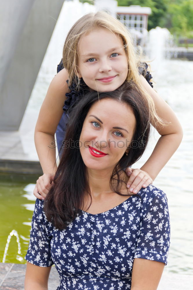 Similar – Image, Stock Photo Playing mother and daughter