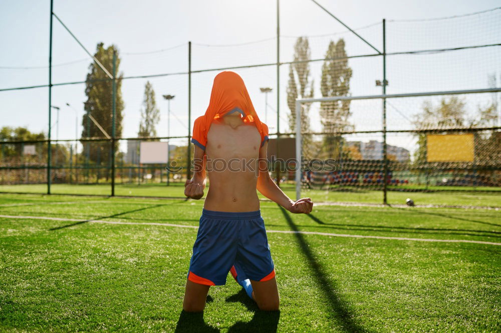 Similar – Image, Stock Photo Dad and little son playing basketball