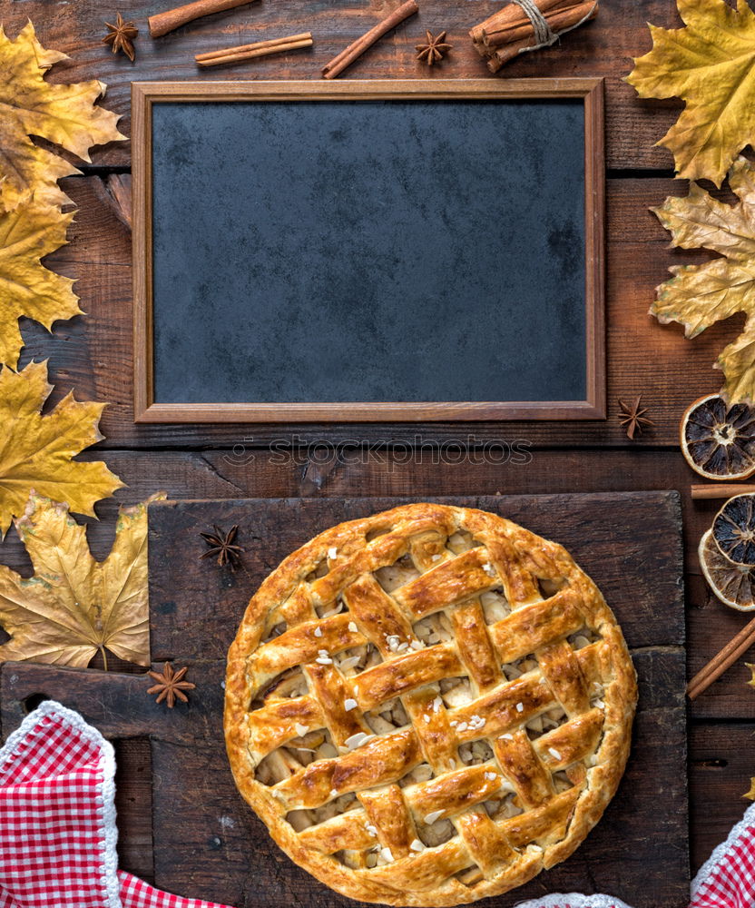 Similar – Image, Stock Photo baked whole round apple pie