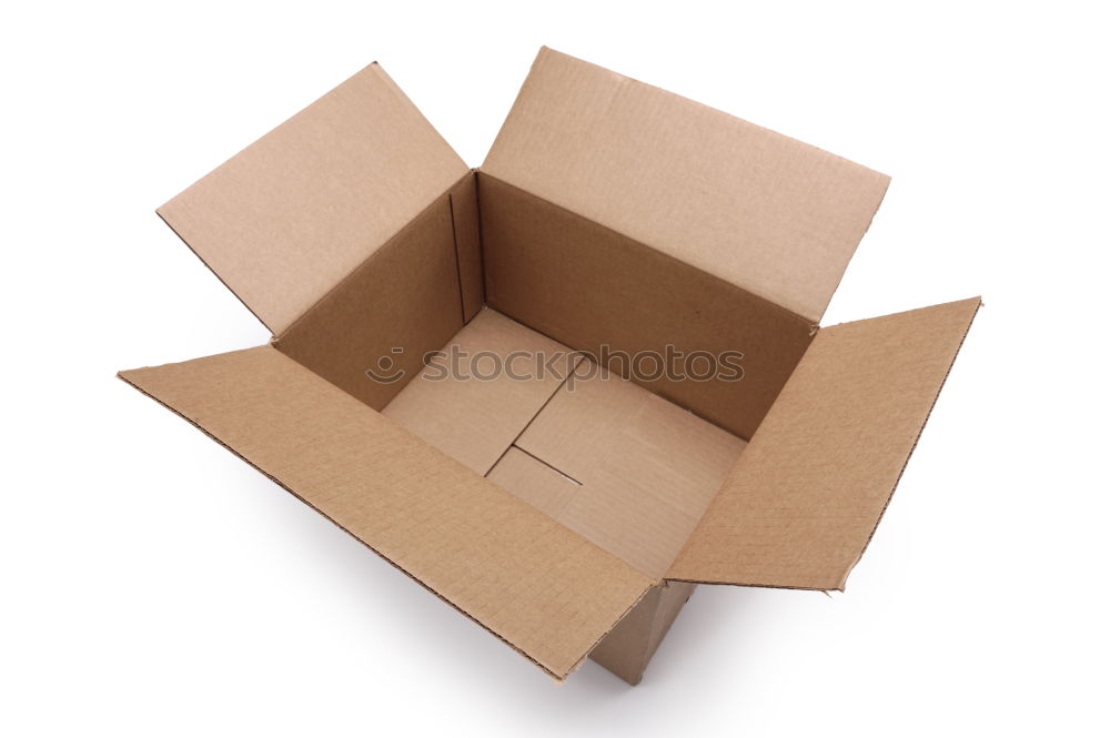 Similar – empty open box of brown cardboard