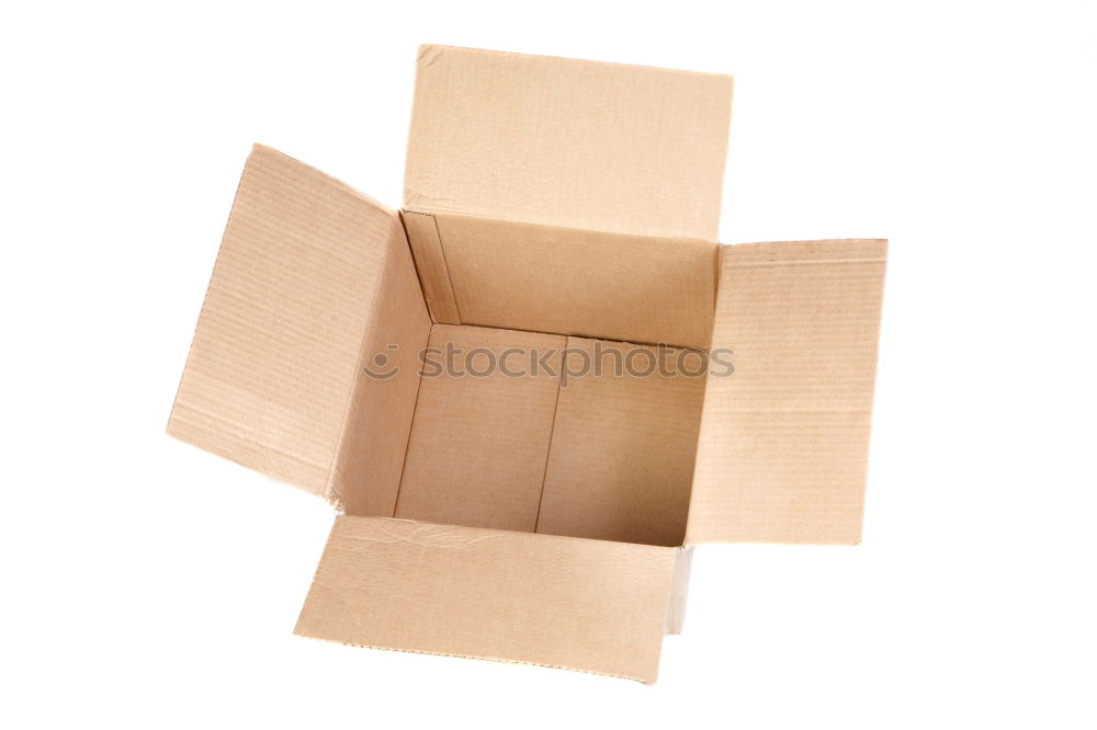 Similar – empty open box of brown cardboard