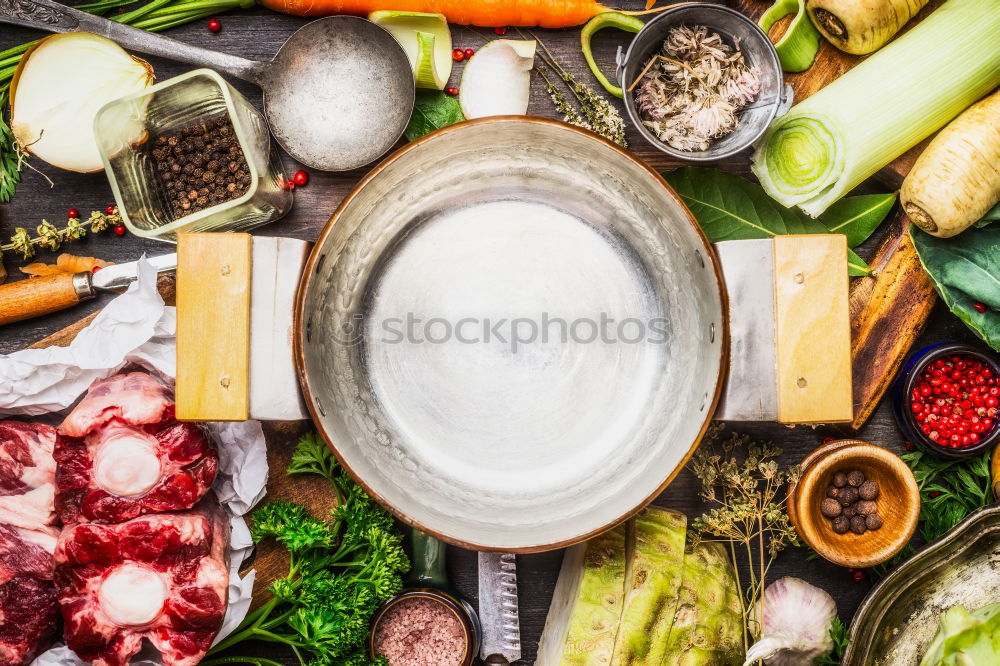 Similar – Image, Stock Photo Asparagus and various healthy vegetarian ingredients