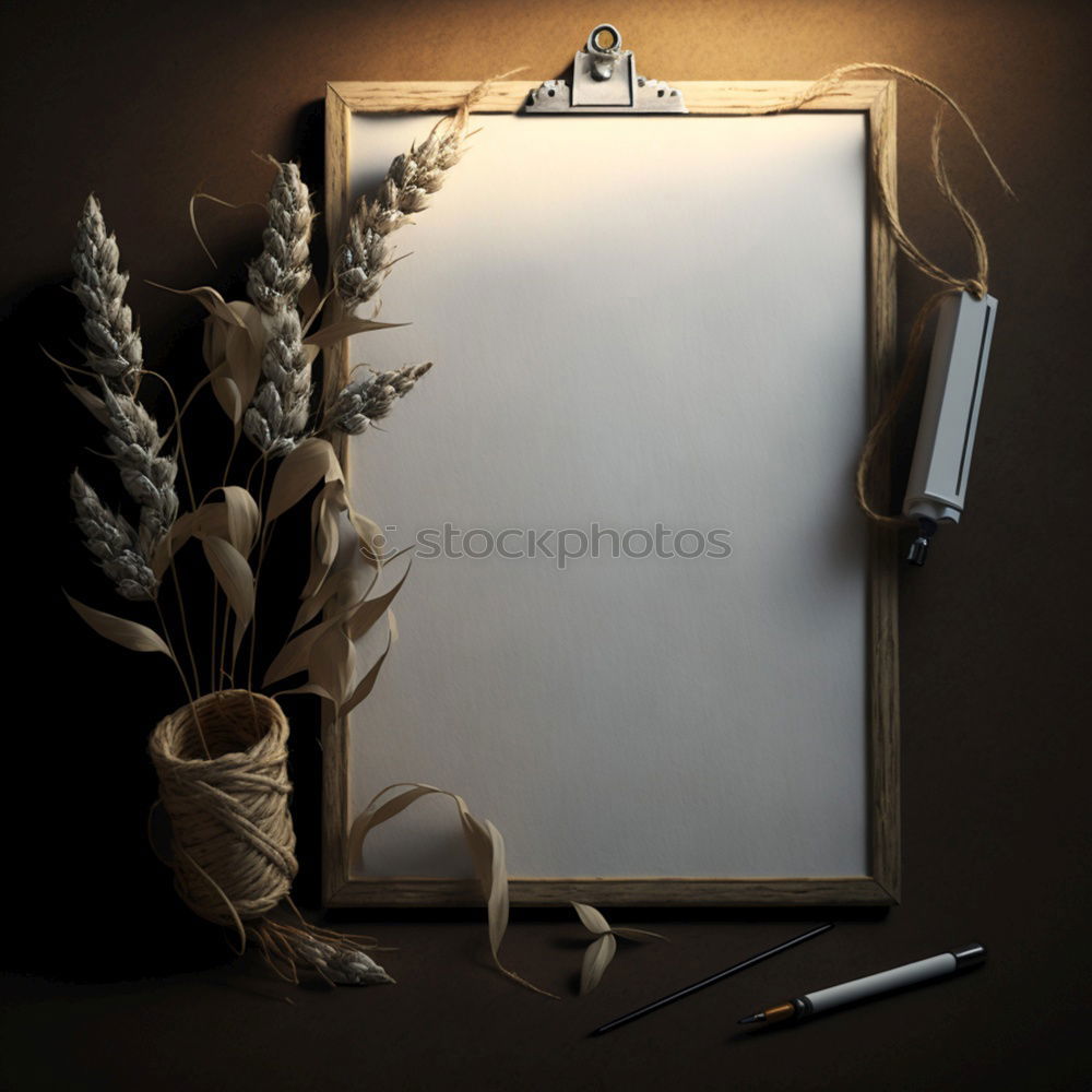 Similar – Image, Stock Photo empty picture frame on a gray wooden surface