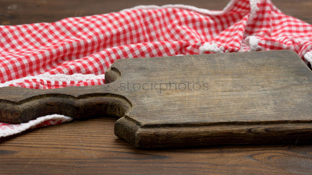 Empty very old wooden kitchen cutting board