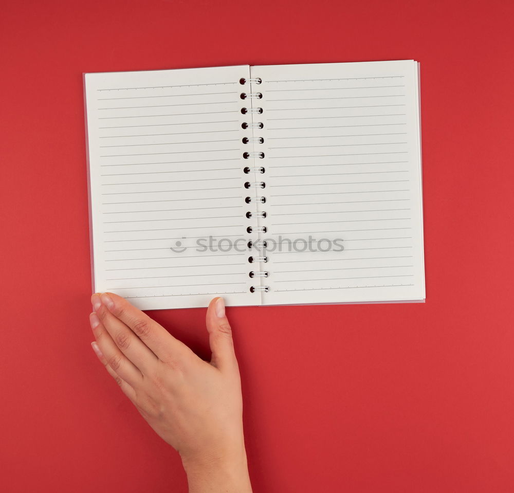 Similar – notebook with white sheets and a crumpled sheet of paper