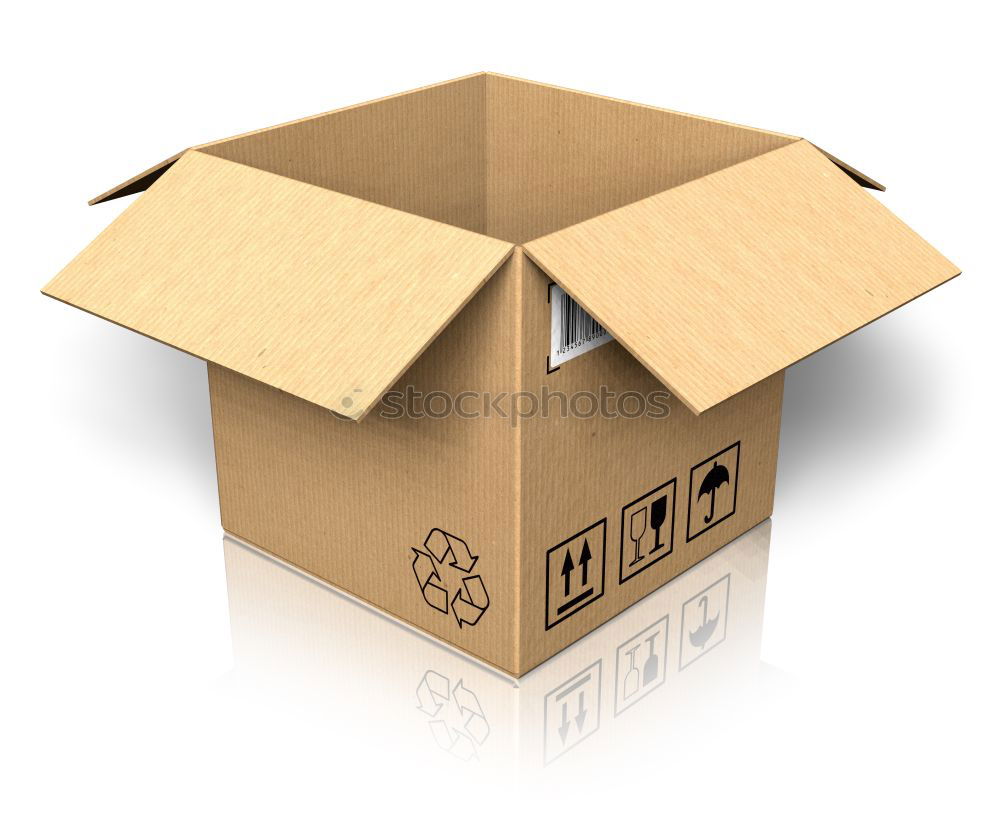 Similar – empty open box of brown cardboard