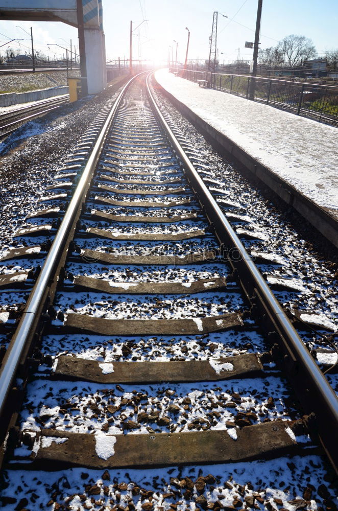 Similar – Image, Stock Photo left Railroad Woman