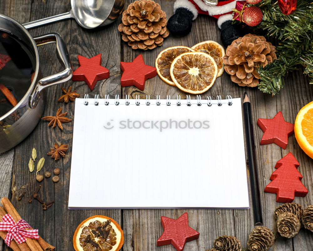 Similar – Image, Stock Photo weekly planner or to do list with Christmas decorations