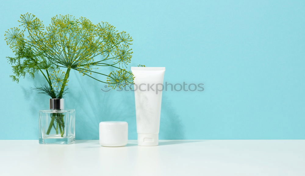 Similar – Image, Stock Photo Natural cosmetics. Serum and face oil bottles with plants
