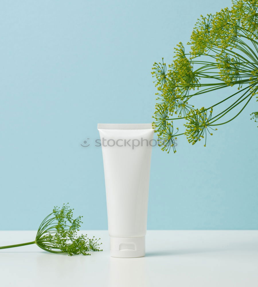 Similar – Image, Stock Photo Natural cosmetics. Serum and face oil bottles with plants
