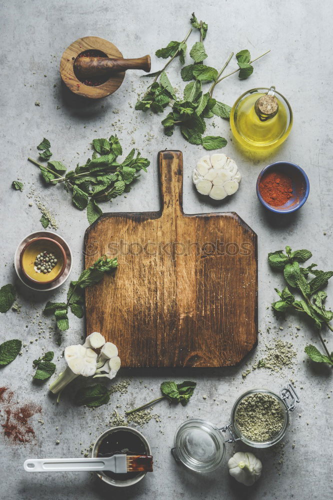 Similar – Image, Stock Photo Prepare a tasty zucchini and ham pan