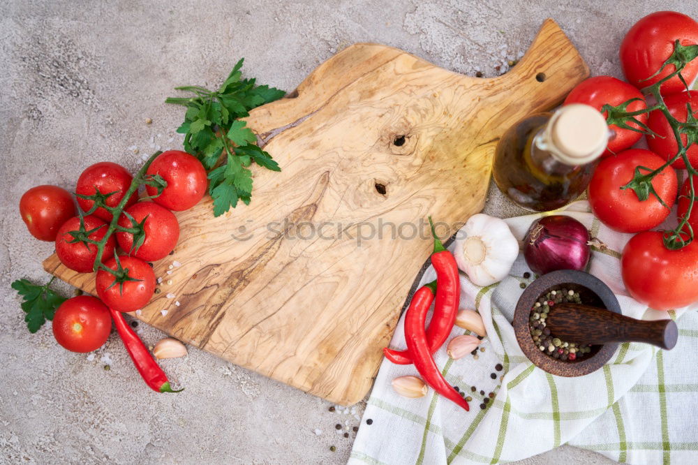 Similar – Pasta with tomatoes, basil and olive oil