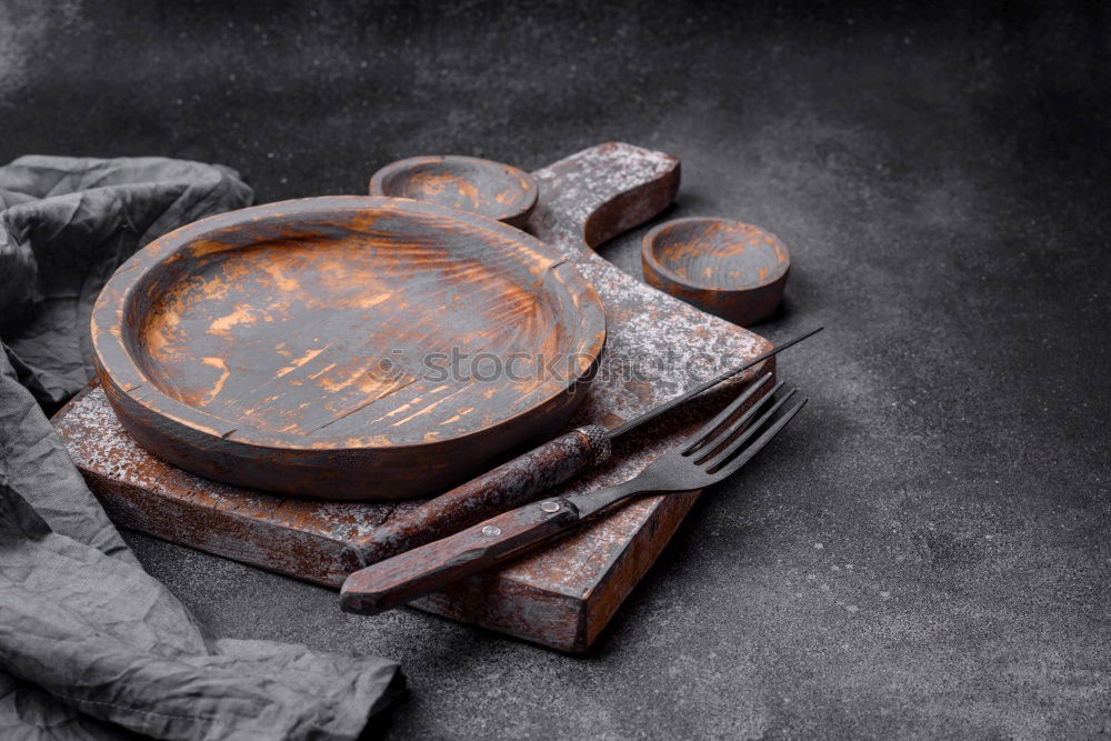 Similar – Image, Stock Photo Organic potatoes with knife on rustic wood