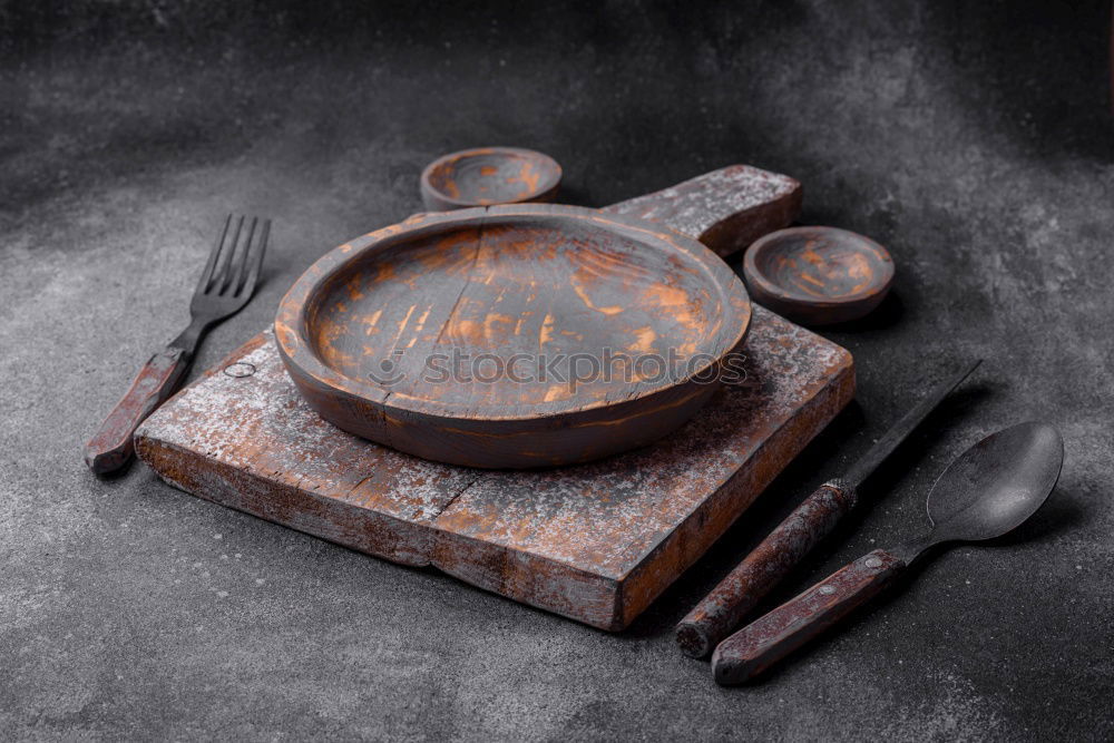 Similar – Image, Stock Photo Organic potatoes with knife on rustic wood