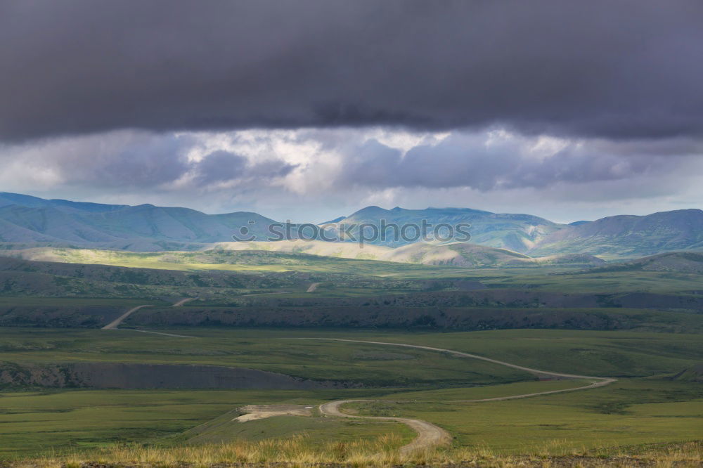 Similar – Image, Stock Photo Rural road through fields