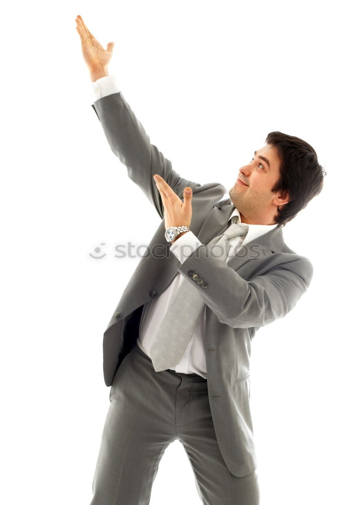 Similar – Image, Stock Photo Anonymous man warming up on stadium