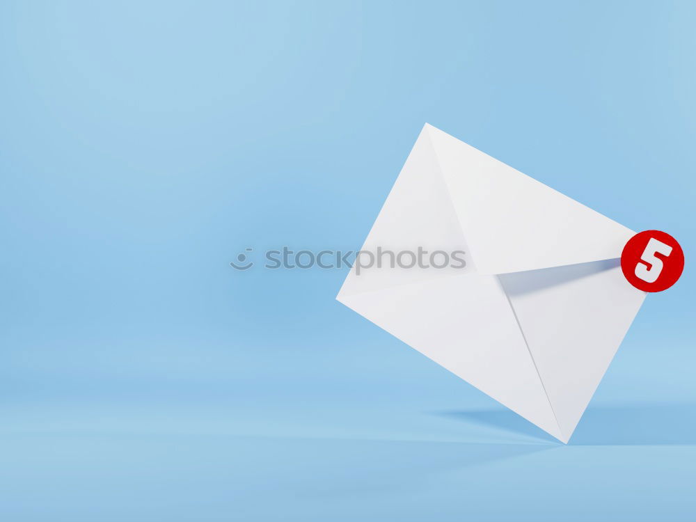 Image, Stock Photo Unread e-mails Office