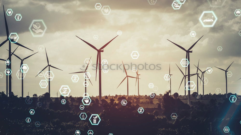 Similar – Image, Stock Photo Power plant with autumn forest in Berlin