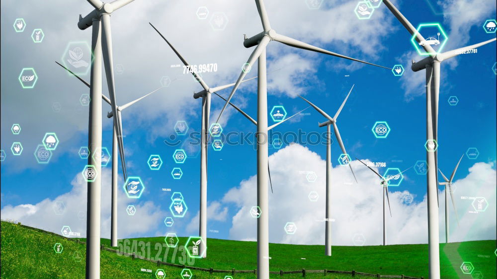 Similar – Image, Stock Photo Wind Power Deluxe