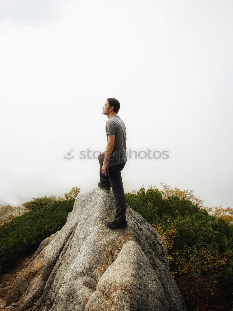 Similar – Image, Stock Photo Boy looking towards sunset from the old fortress