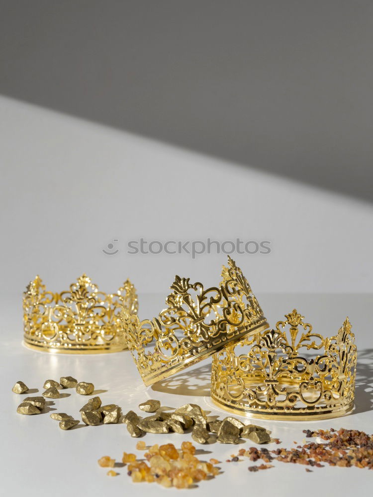 Image, Stock Photo Hand full of FALSCH gold jewellery