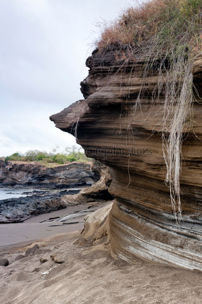 Similar – Woman sitting on cliff edge