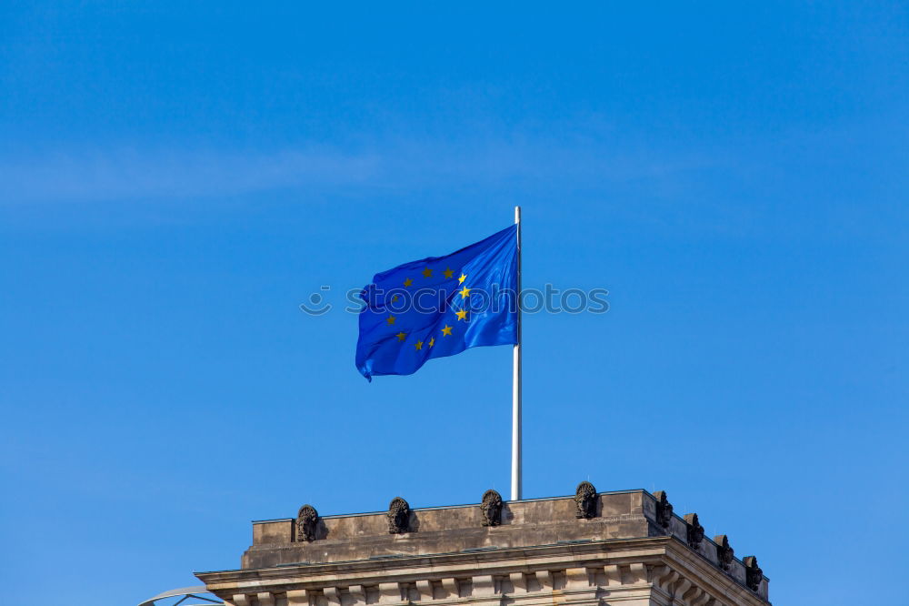 Image, Stock Photo European flag at the Bundestag