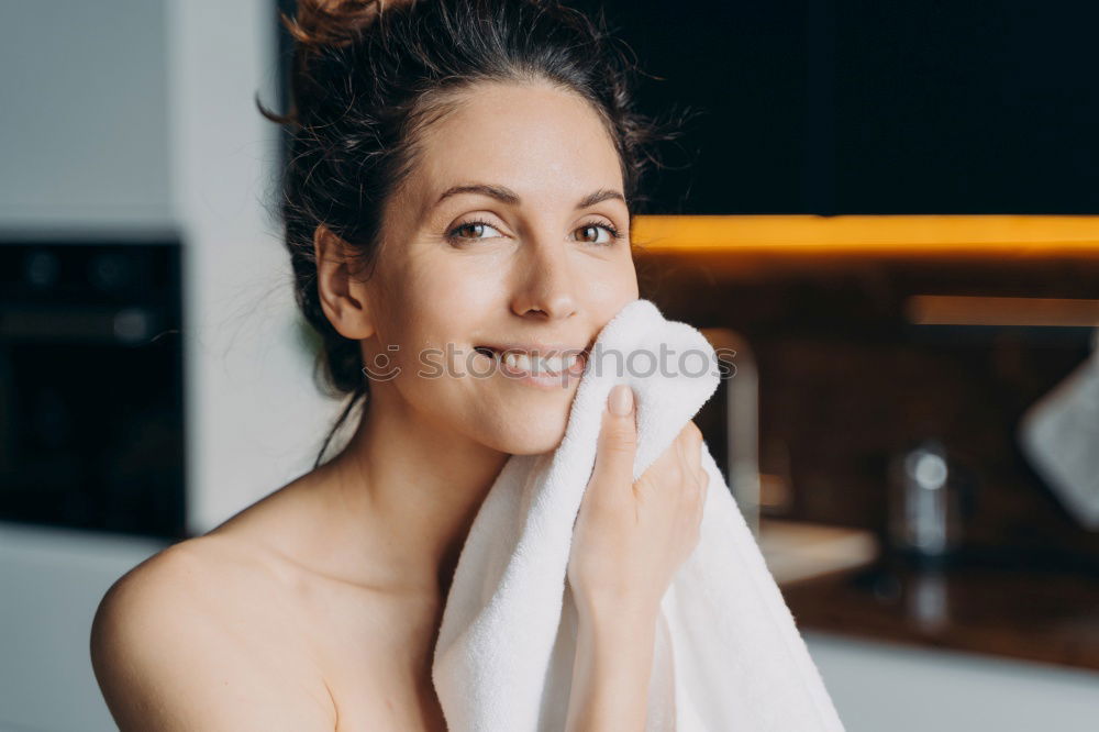 Similar – Attractive woman washing her hair in the shower