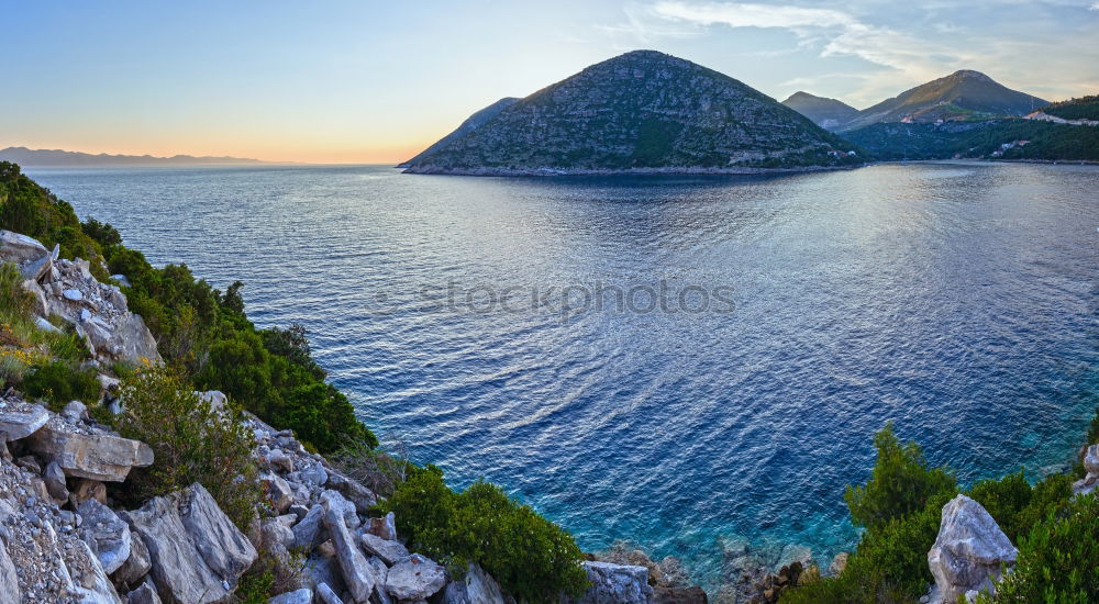 Similar – Blick auf San Vito lo Capo in Sizilien im Hintergrund der Monte Monaco mit einer Höhe von 532m.