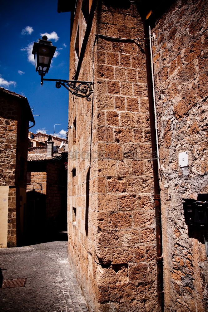 Similar – Image, Stock Photo Narrow lane Cloudless sky