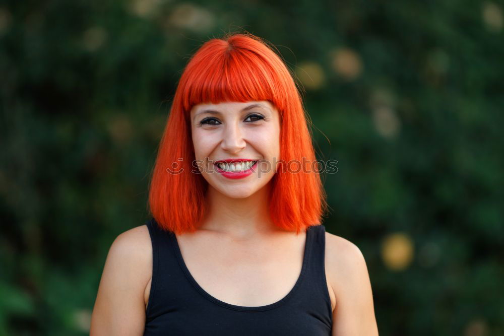 Similar – Image, Stock Photo Red haired woman Lifestyle