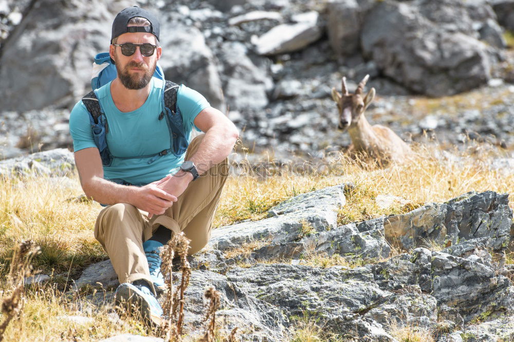 Similar – Image, Stock Photo Friendly hikers