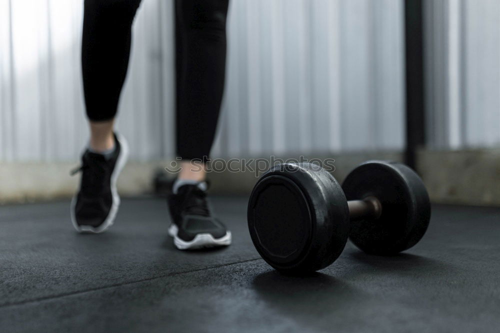 Similar – Image, Stock Photo Fit caucasian Girl picking up heavy barbell