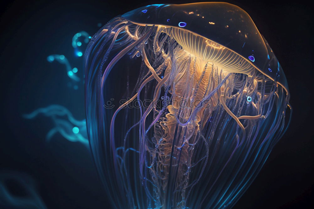 Similar – Image, Stock Photo Blue jellyfish in water