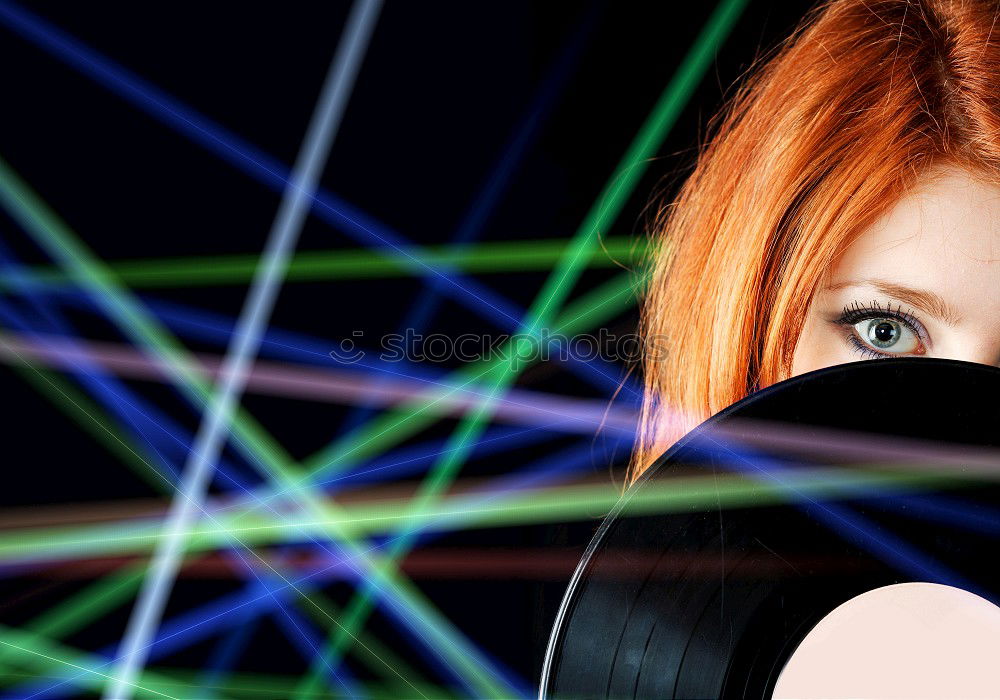 Similar – Image, Stock Photo Artistic portrait of a redhead young woman under a umbrella