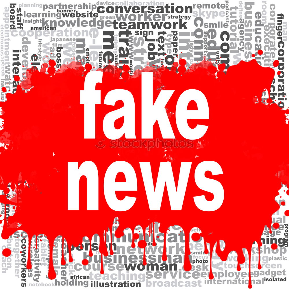 Similar – Image, Stock Photo Envelope with FAKE NEWS newspapers over red