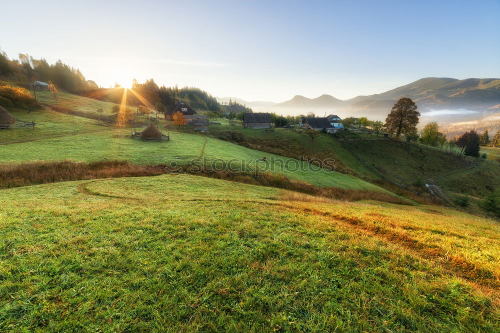 Similar – Image, Stock Photo Beautiful autumn sunny evening panorama. Tatras mountains