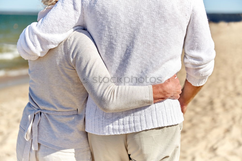 Similar – Image, Stock Photo Crop couple posing on pier