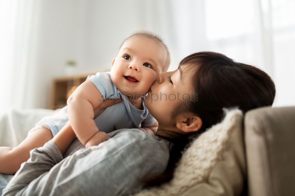 Similar – Image, Stock Photo Baby daughter and Father