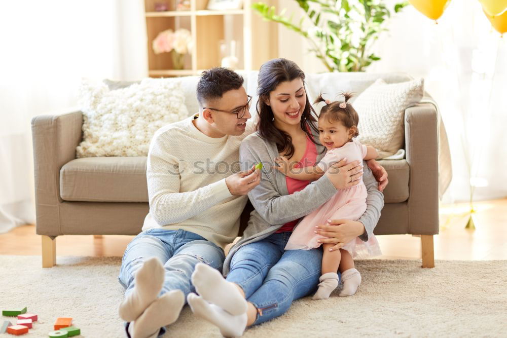 Similar – Image, Stock Photo family having breakfast at home