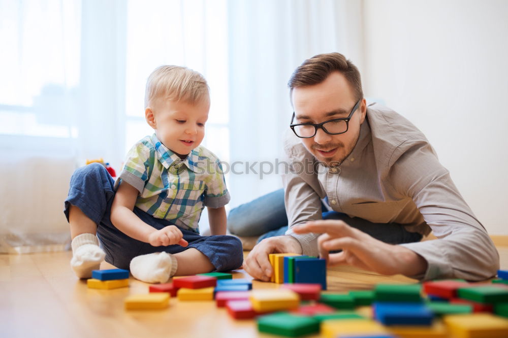 Similar – Image, Stock Photo Woman assembling furniture at home with Daughter