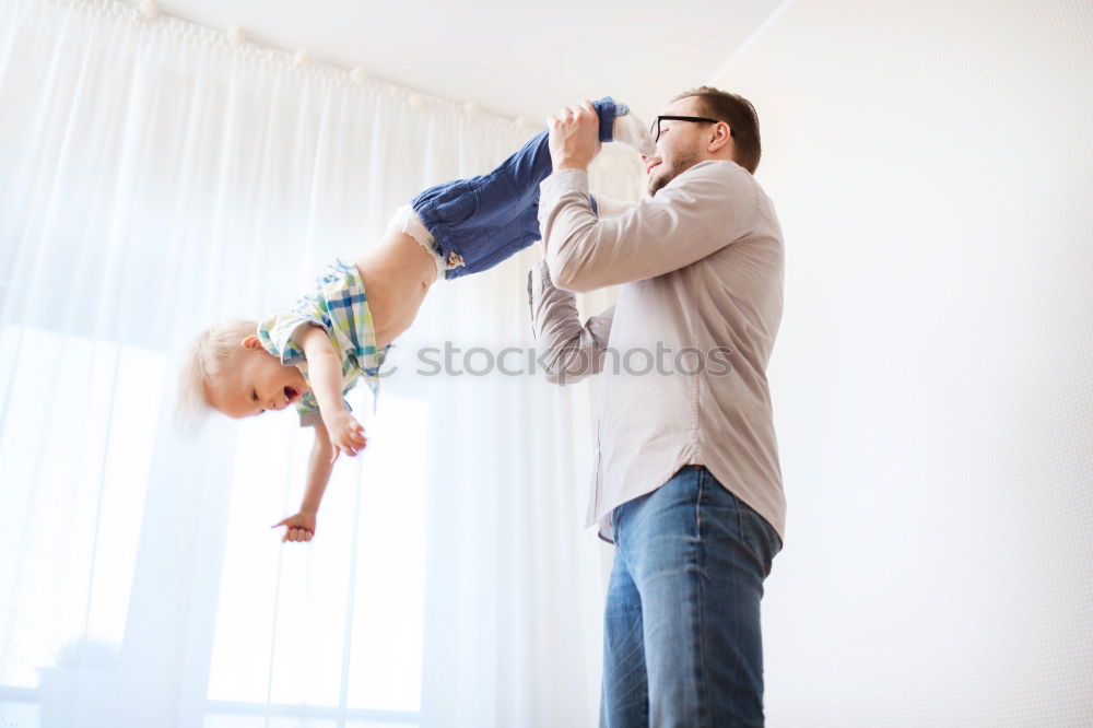 Similar – Image, Stock Photo happy mother and child son fooling