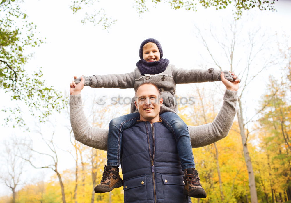 Similar – Image, Stock Photo Happy couple with daughter in the forest