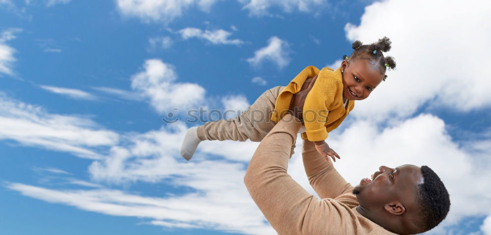 Similar – Image, Stock Photo Father and son playing in the park