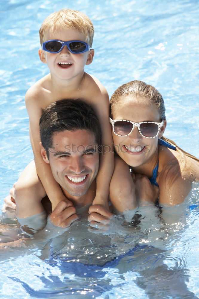 Similar – Image, Stock Photo happy children playing near the swimming pool