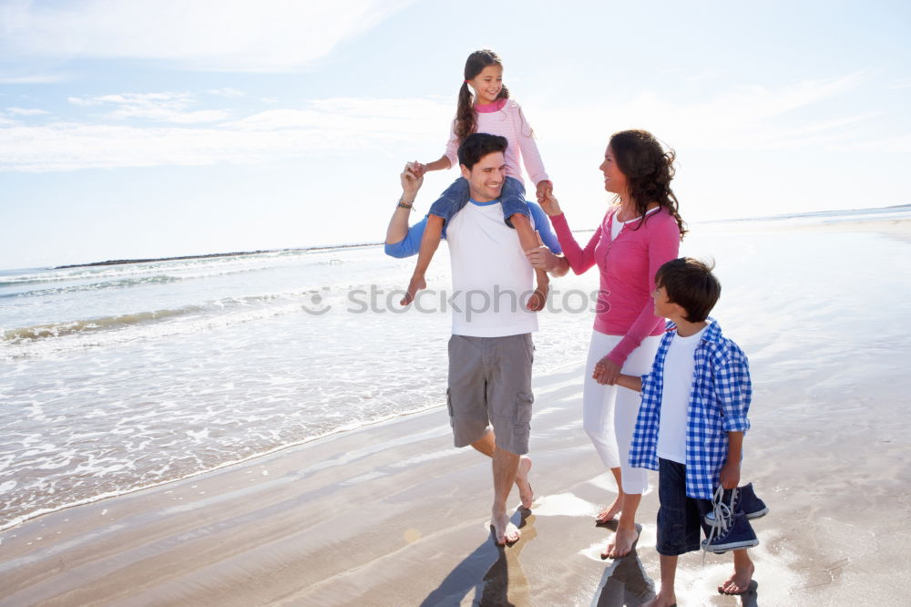 Similar – Family spending vacation time together having a snack sitting on jetty over the lake on sunny day in the summertime